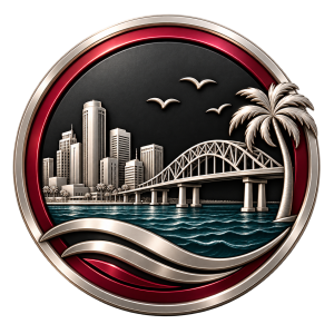 Metallic Corpus Christi waterfront icon